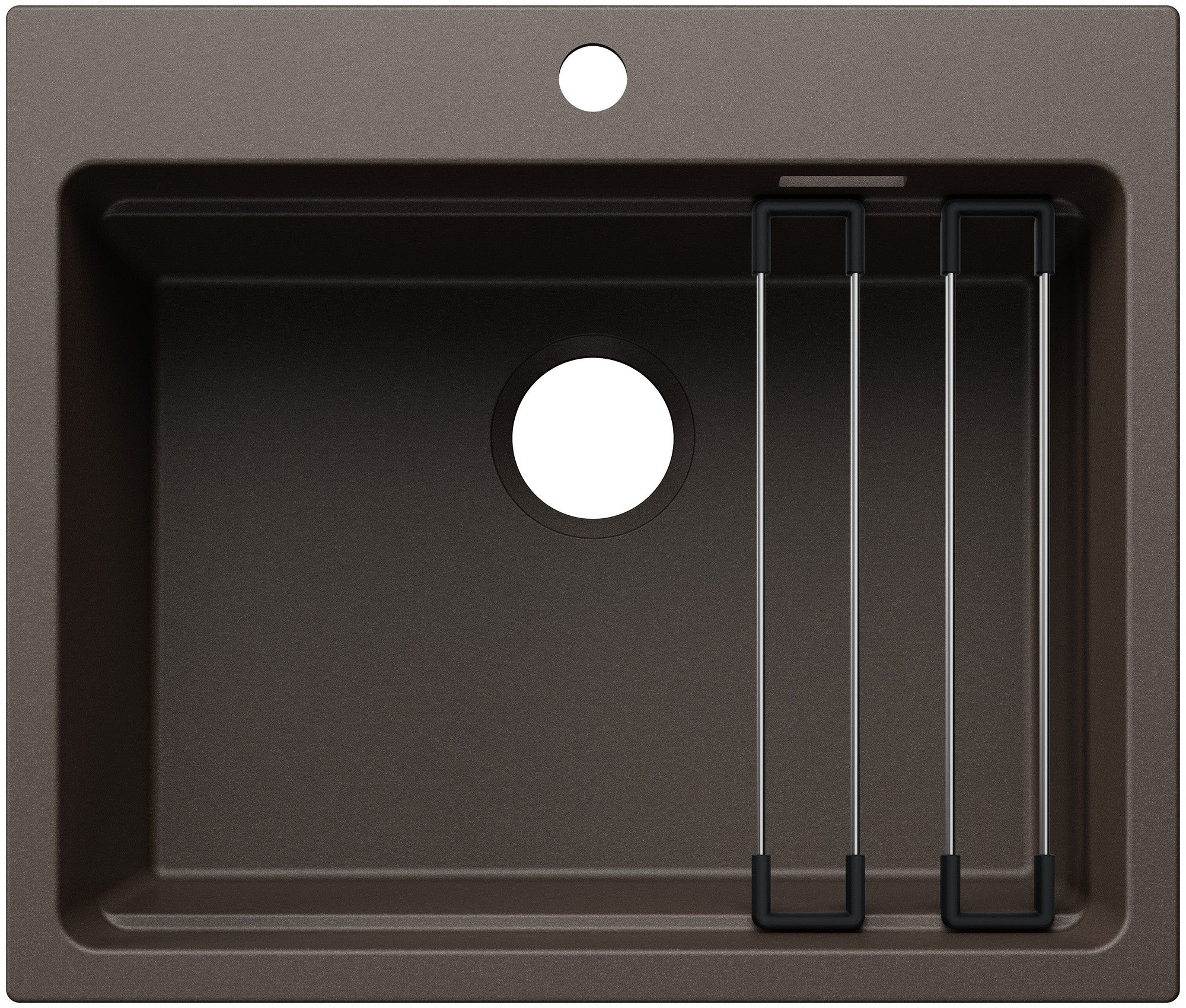 Chiuveta bucatarie Etagon 6, 527752, granit cafea, pe blat, 600 x 510 mm, Blanco